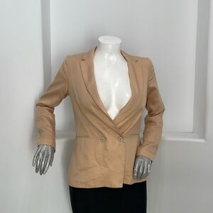 Sincerely Jules Women Riley Blazer Tan Size L NWT